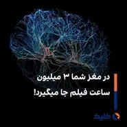 در مغز شما ۳ میلیون ساعت فیلم جا میگیرد!