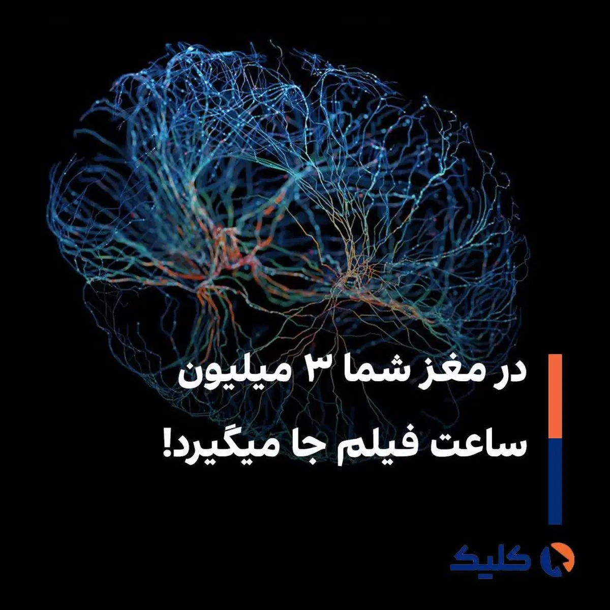 در مغز شما ۳ میلیون ساعت فیلم جا میگیرد!