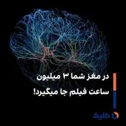 در مغز شما ۳ میلیون ساعت فیلم جا میگیرد!