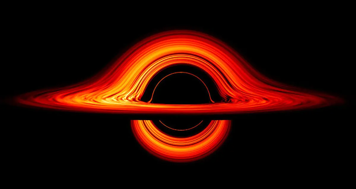 جاذبه سیاه چاله موجب انحراف نور می شود