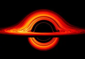 جاذبه سیاه چاله موجب انحراف نور می شود