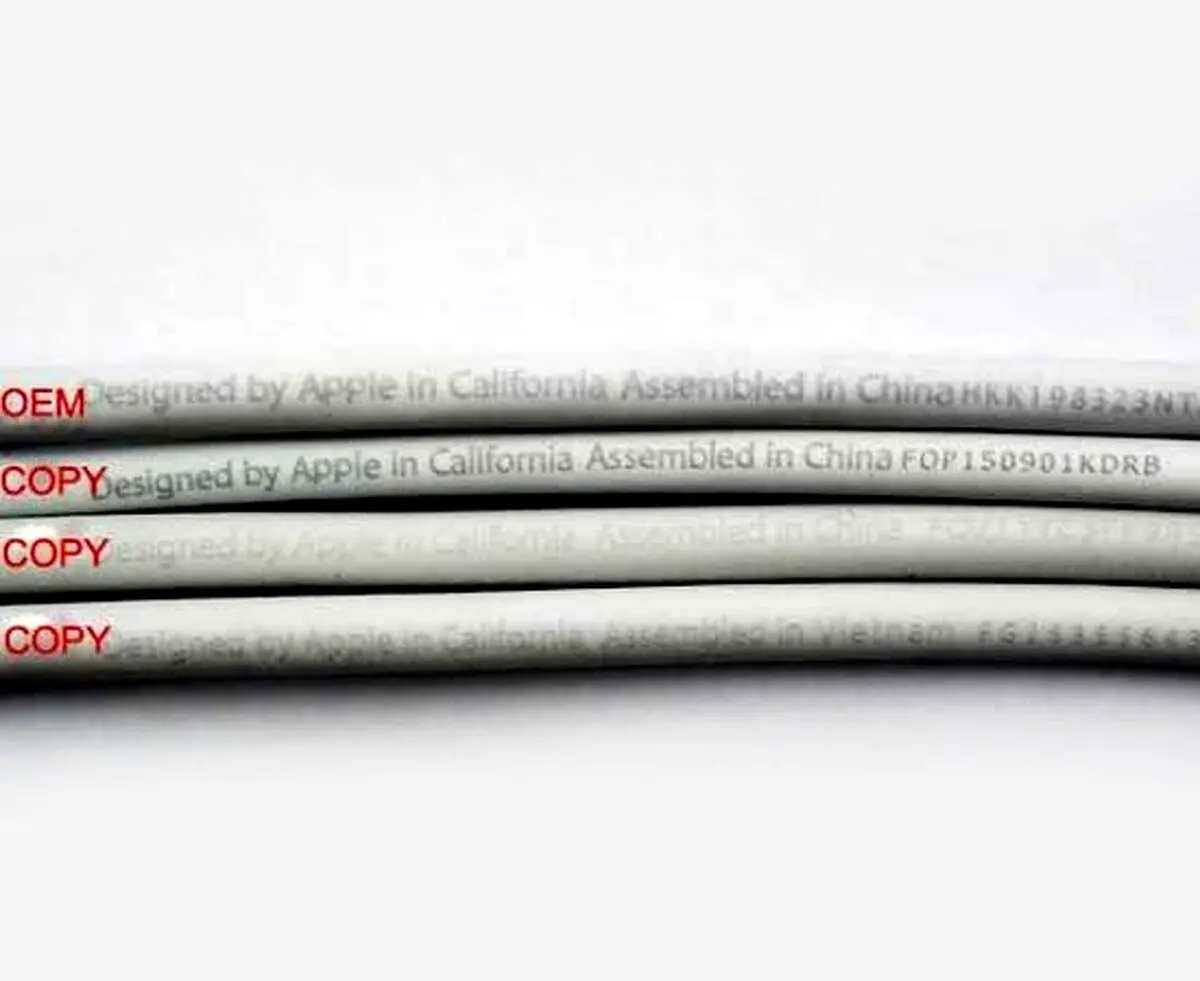 آموزش روش های تشخیص کابل شارژر اصلی آیفون