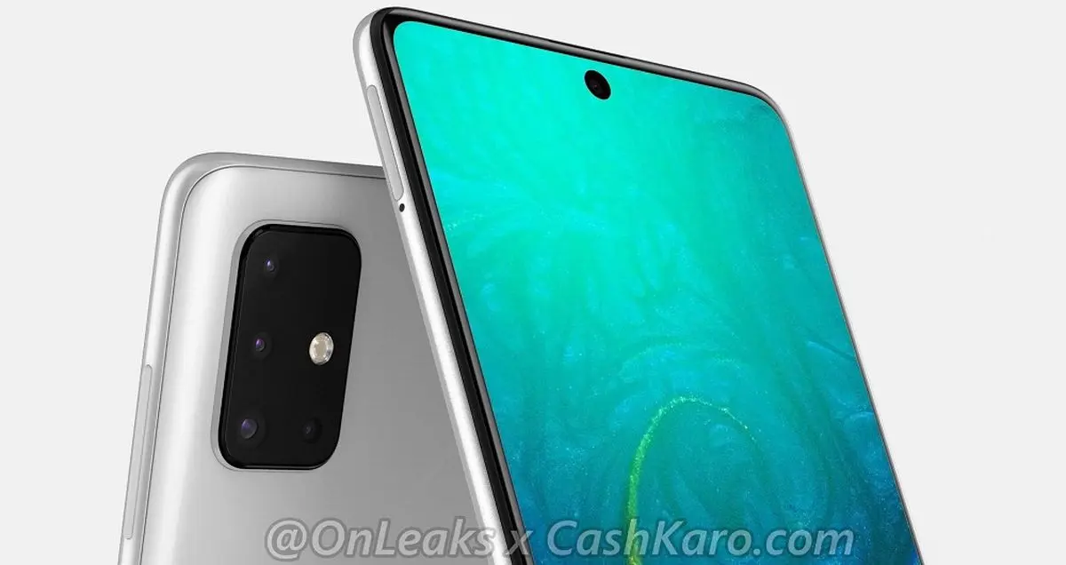 رندر گلکسی A71 منتشر شد؛ طراحی مشابه با گلکسی نوت 10