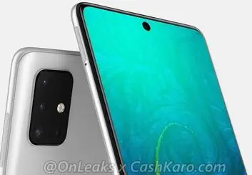 رندر گلکسی A71 منتشر شد؛ طراحی مشابه با گلکسی نوت 10