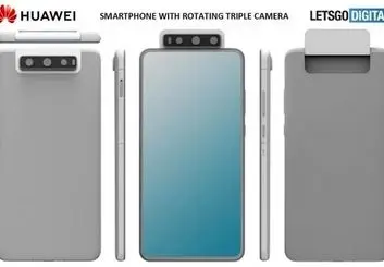 هواوی، دوربین چرخشی سه‌گانه موبایل را ثبت اختراع کرد
