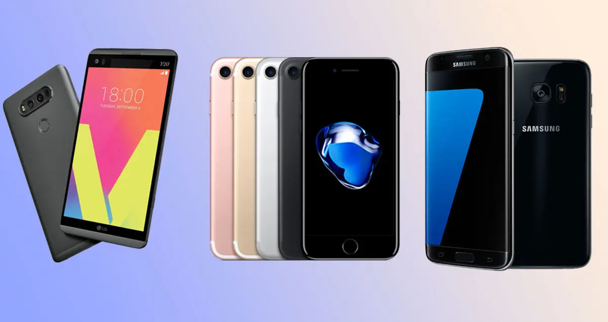 مقایسه همه‌جانبه LG V20 و Galaxy S7 Edge و آیفون ۷