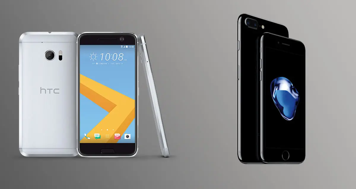 مقایسه اسپیکرهای آیفون ۷ با HTC 10