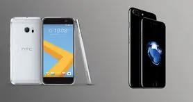 مقایسه اسپیکرهای آیفون ۷ با HTC 10