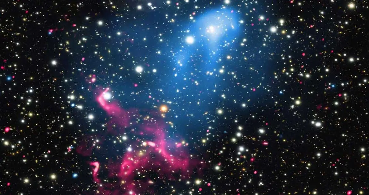 تصادف فضایی و اثرات آن؛ برخورد سیاه چاله و دو کهکشان