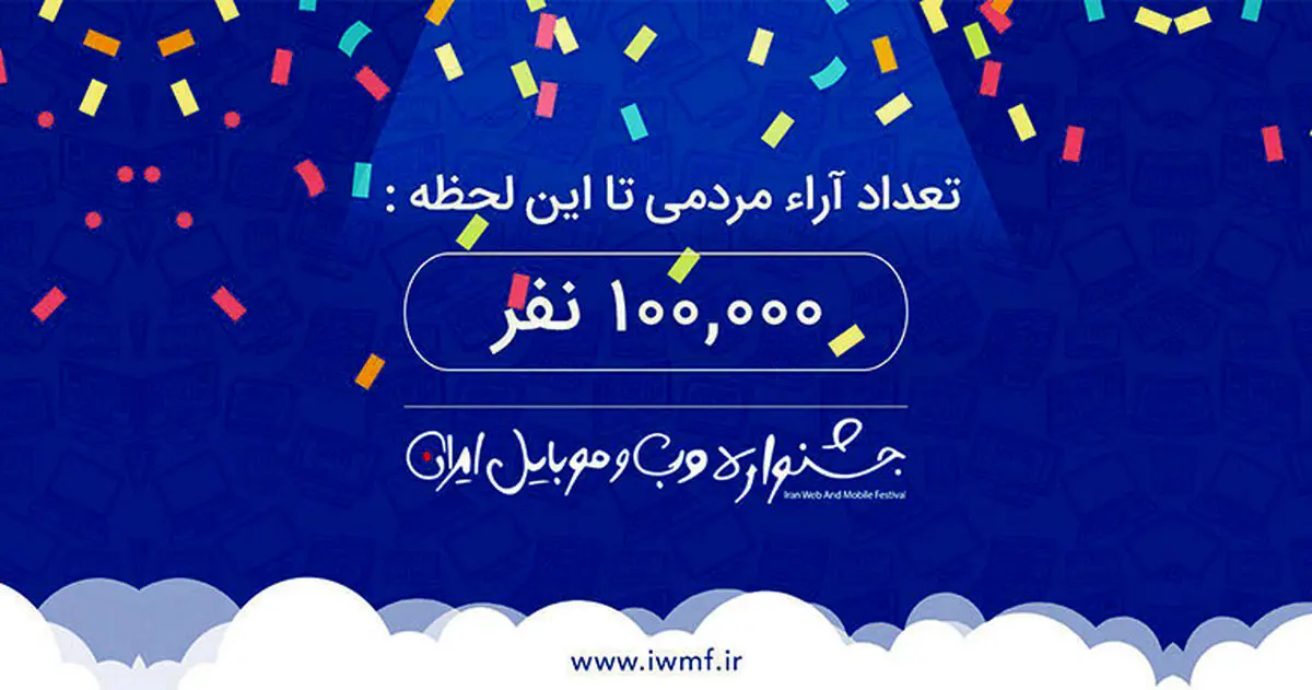 ثبت ۱۰۰ هزار رای در جشنواره وب و موبایل ایران