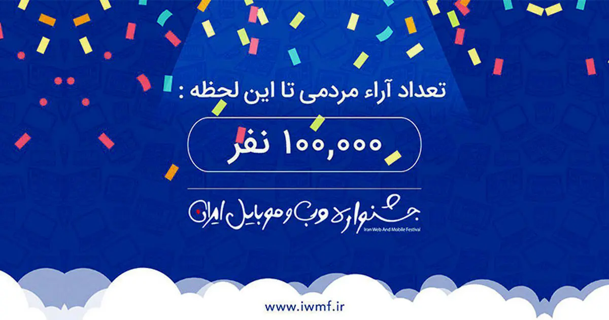 ثبت ۱۰۰ هزار رای در جشنواره وب و موبایل ایران