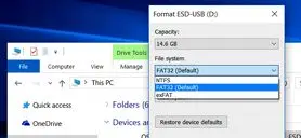 تفاوت‌ و موارد استفاده از فرمت‌های FAT32، exFAT و NTFS