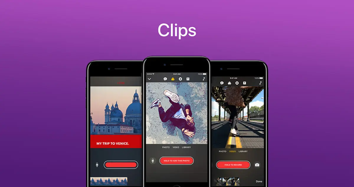 ساخت کلیپ های فوق العاده زیبا با اپلیکیشن clips اپل