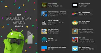 برگزیدگان Google Play Award سال ۲۰۱۷