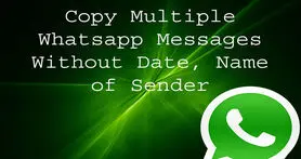 چگونه چند پیام را در Whatsapp بدون درج تاریخ، ساعت و نام کپی کنیم؟
