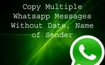 چگونه چند پیام را در Whatsapp بدون درج تاریخ، ساعت و نام کپی کنیم؟