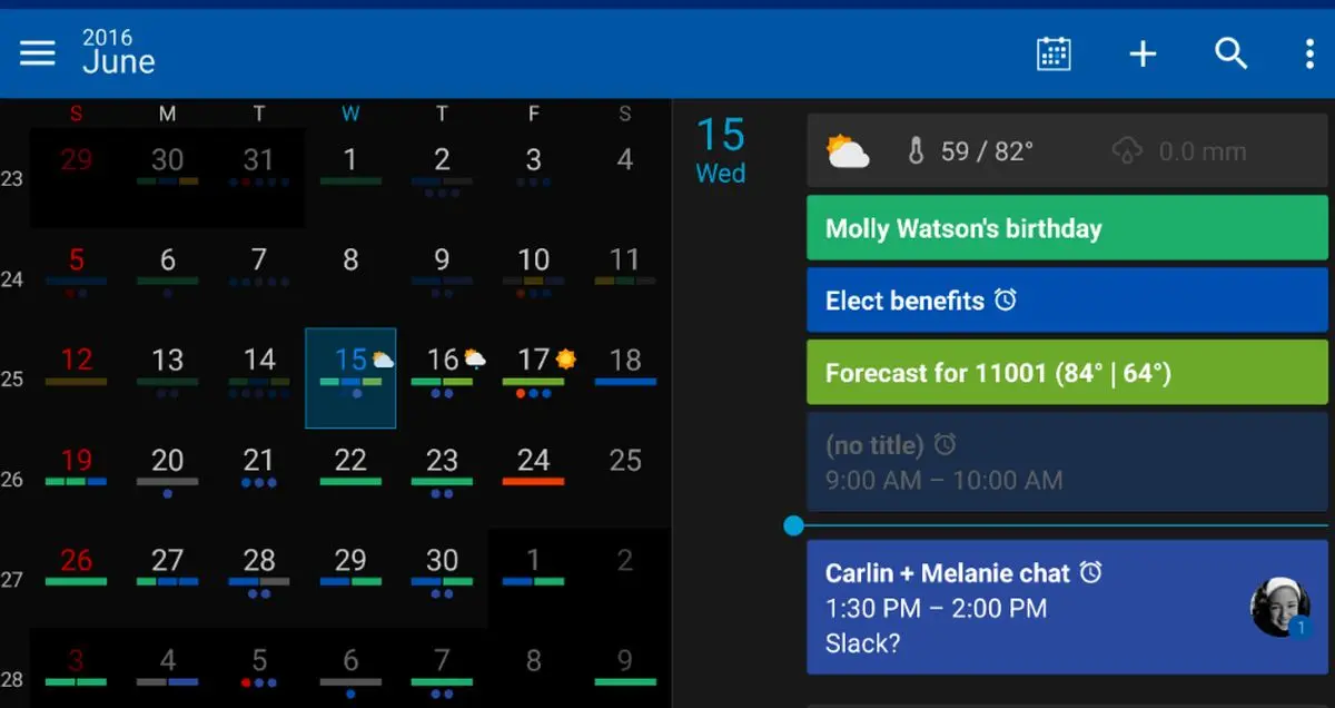 پشتیبانی گوگل از ویجت تقویم در نسخه IOS