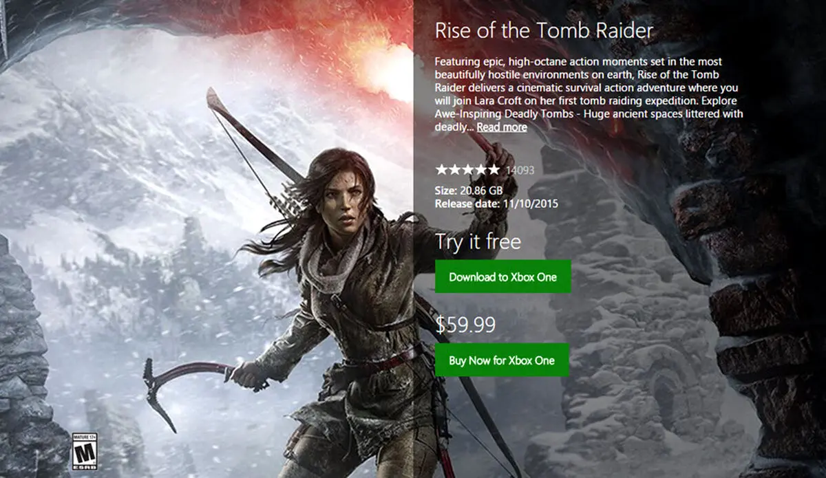 نسخه دمو Rise of the Tomb Raider هم اکنون برای Xbox One دسترس می باشد