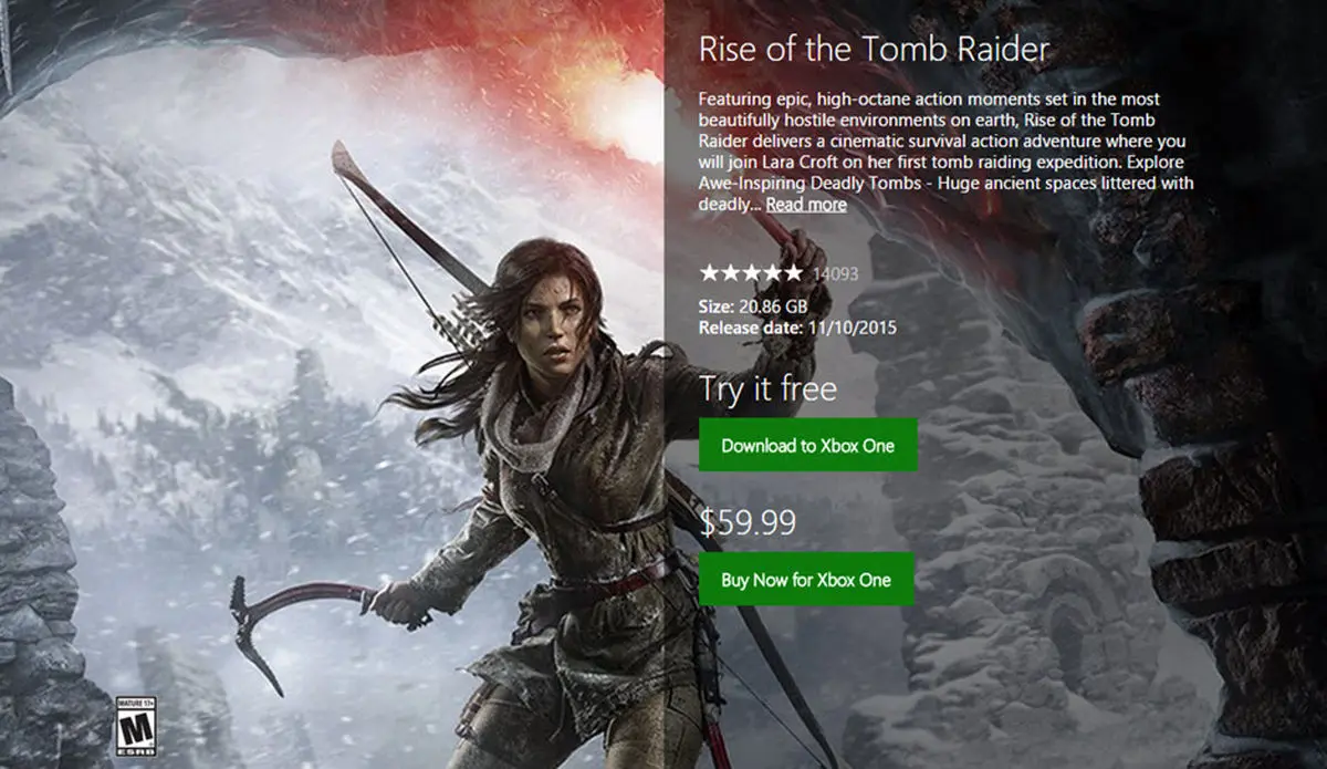 نسخه دمو Rise of the Tomb Raider هم اکنون برای Xbox One دسترس می باشد