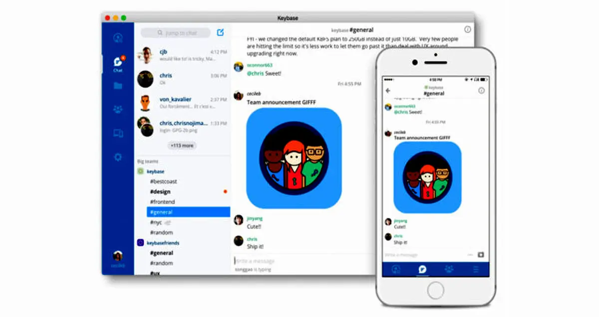 Keybase جایگزین رایگان Slack