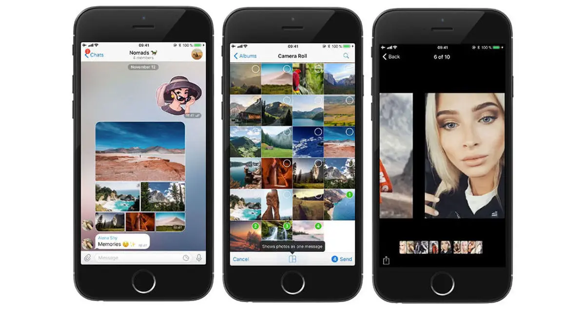 امکان ساخت گالری در نسخه 4.5 تلگرام