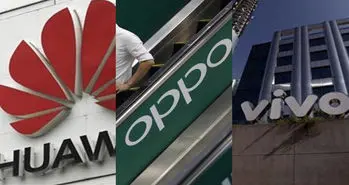 کاهش فروش 10 درصدی هواوی، او‌پو و ویوو در سه ماهه چهارم سال 2017