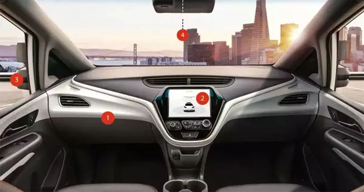 این ماشین خودران شرکت جنرال موتورز فرمان و پدال ندارد!