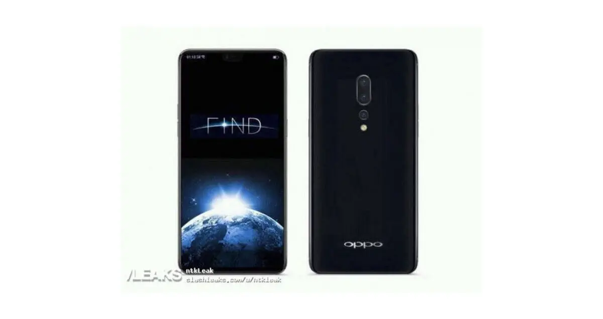 تصویر رندر شده گوشی OPPO Find X منتشر شد؛ دوربین سه گانه و نمایشگر برش خورده