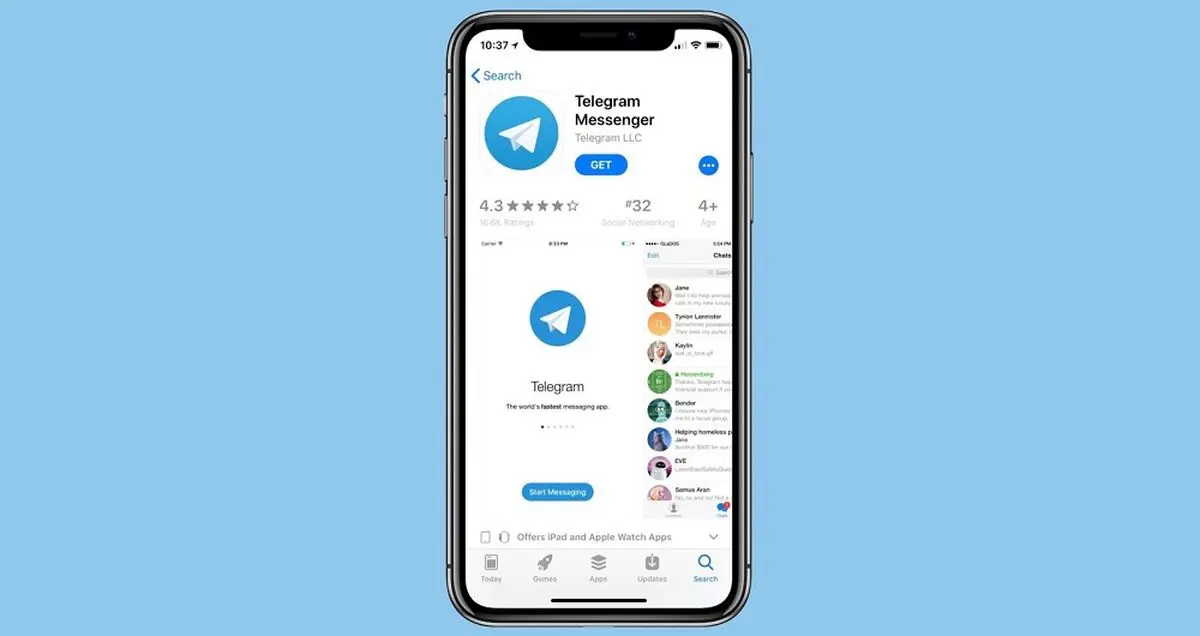 «نه» اپل به روسیه برای انتشار بروزرسانی تلگرام در اپ استور!