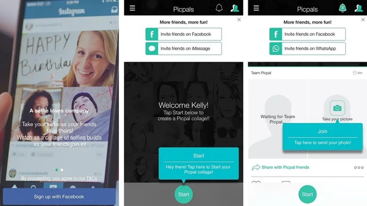 PICPAL نخستین اپلیکیشن چت بصورت کولاژ عکس در دنیا