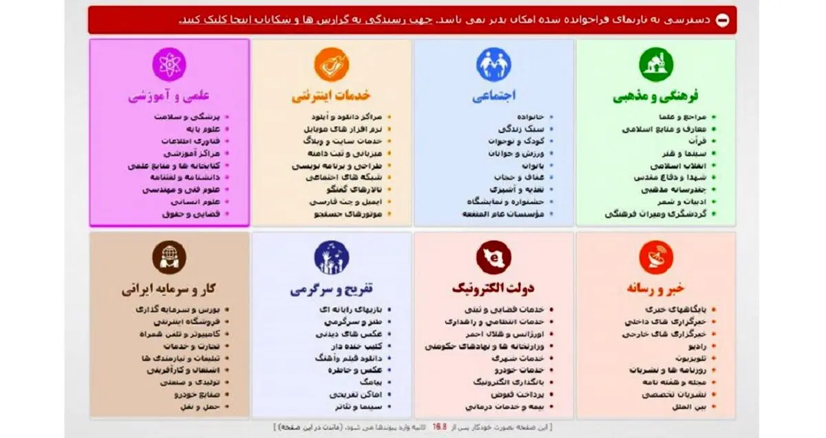 سایت پیوندها از دسترس خارج شد!