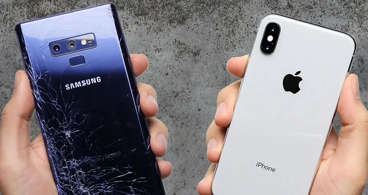 تماشا کنید: تست سقوط آیفون ایکس اس مکس و گلکسی نوت 9