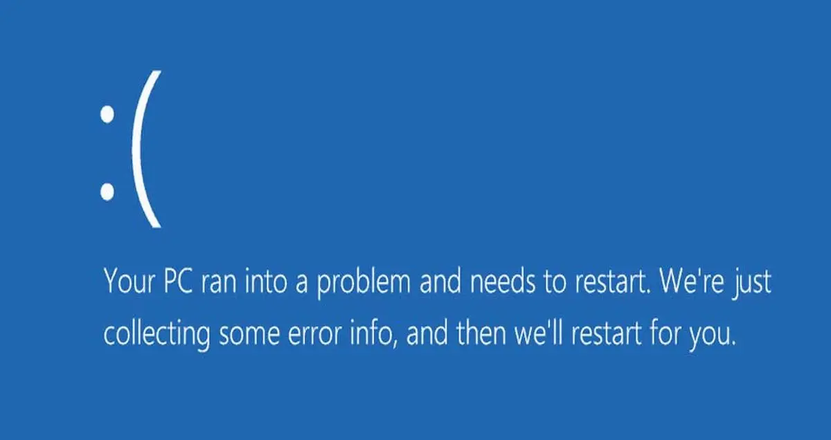 آموزش برطرف کردن پیغام Your PC ran into a problem در ویندوز