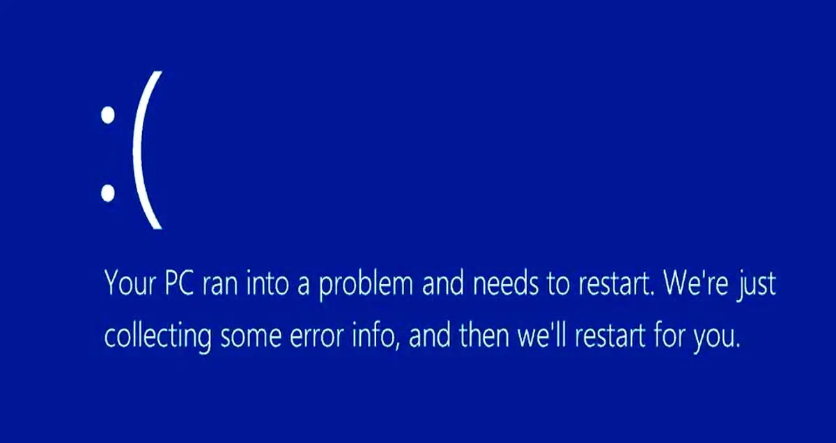 آموزش برطرف کردن پیغام Your PC ran into a problem در ویندوز