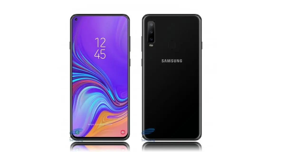 رندر گلکسی A8s منتشر شد؛ نمایشگر Infinity-O و دوربین اصلی سه گانه