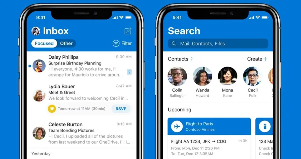 اپلیکیشن Outlook با رابط کاربری جدید برای سیستم عامل iOS عرضه شد