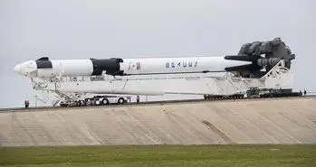 نمایش عمومی هسته فالکن 9 شرکت SpaceX در هیوستون