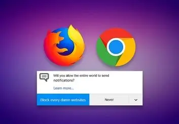 آموزش لغو عضویت سرویس وب پوش وب‌سایت کلیک در کروم و فایرفاکس