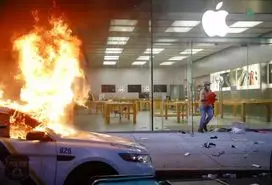 حمله به فروشگاه‌های اپل در میان هیایوی درگیری‌های اخیر آمریکا
