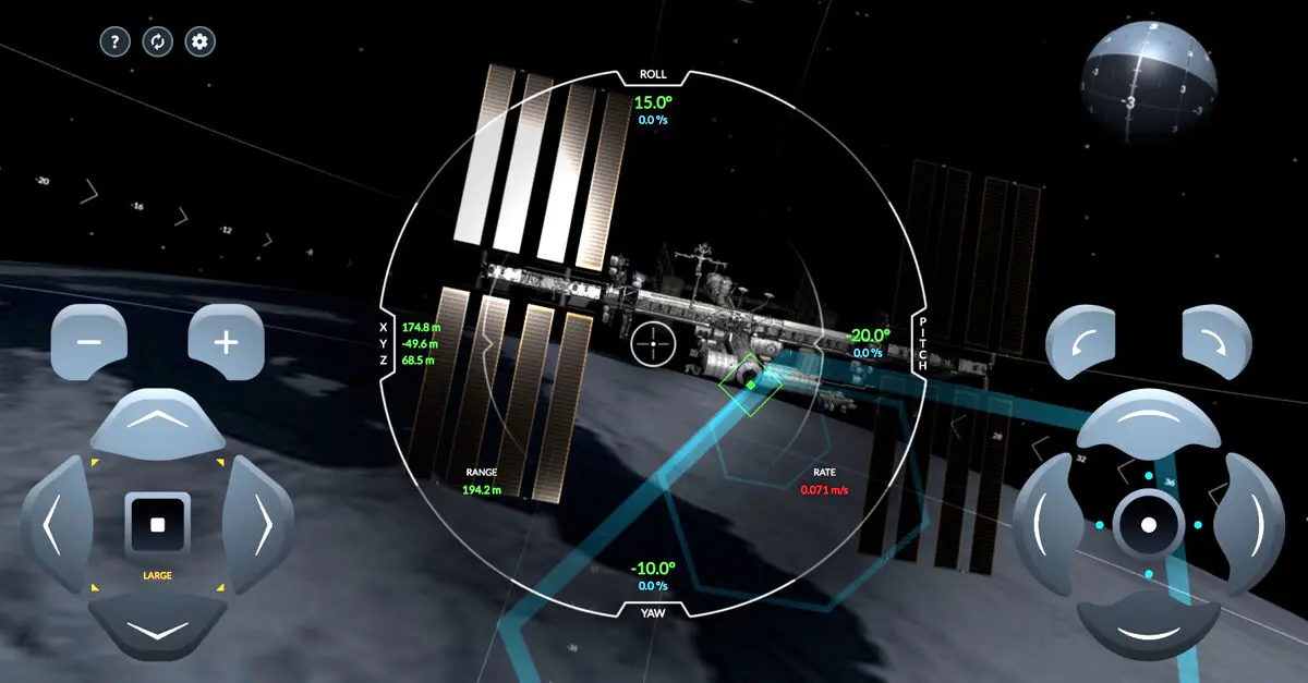 شبیه‌سازی SpaceX برای رفتن و اتصال به ایستگاه فضایی بین‌المللی در محیط وب