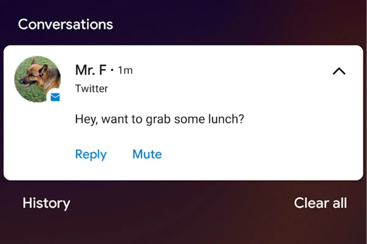 دسترسی راحت‌تر به پیام‌های توییتر در اندروید 11