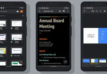 اپلیکیشن های Docs، Sheets و Slides به قابلیت دارک مود مجهز می شوند