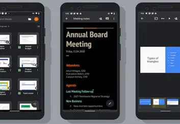اپلیکیشن های Docs، Sheets و Slides به قابلیت دارک مود مجهز می شوند