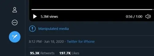 به توییت ترامپ برچسب «دستکاری شده» زده شد