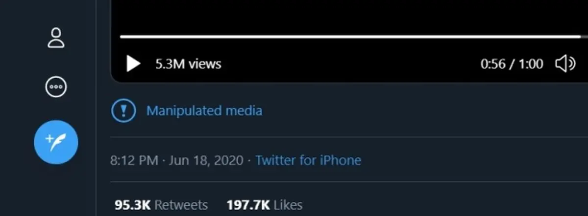 به توییت ترامپ برچسب «دستکاری شده» زده شد