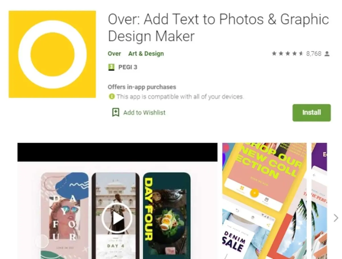 ایجاد عکس نوشته زیبا در اندروید با اپلیکیشن Over