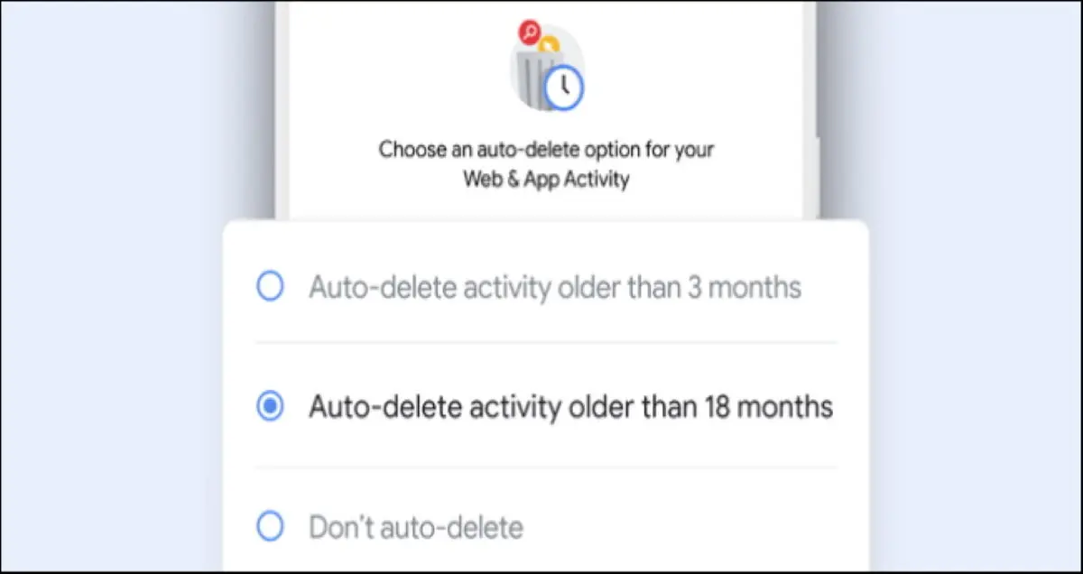 آموزش تنظیمات گوگل برای حذف خودکار تاریخچه وب و موقعیت مکانی