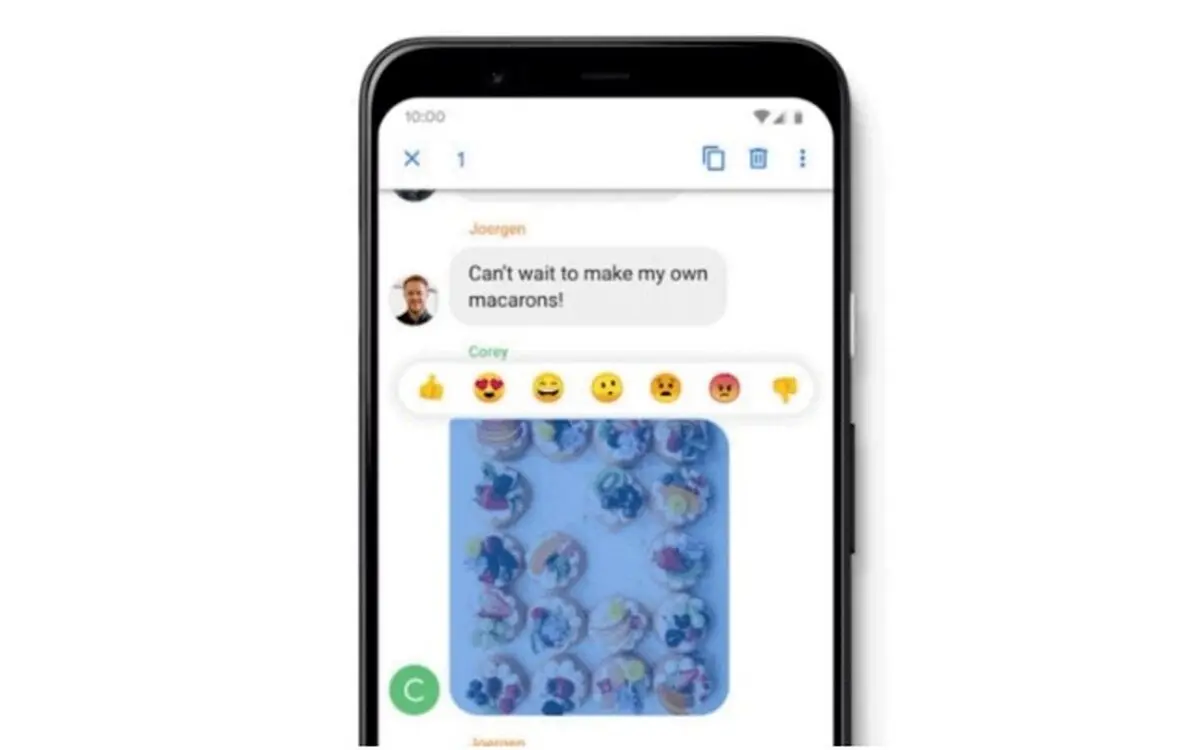 اضافه شدن قابلیت واکنش با ایموجی به پیام‌رسان Messages در اندروید