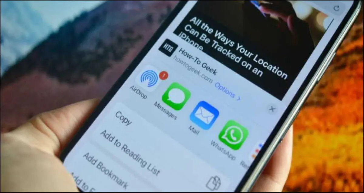غیرفعال کردن قابلیت پیشنهادات Siri و مخاطبین در صفحه به اشتراک‌گذاری در آیفون