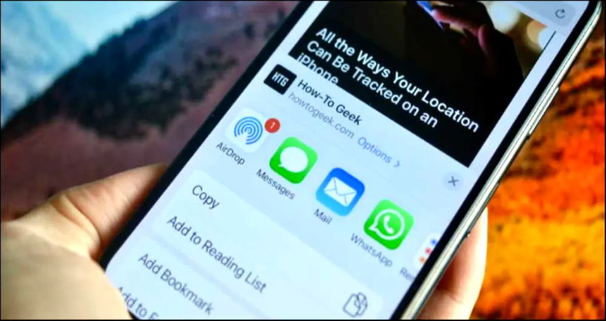 غیرفعال کردن قابلیت پیشنهادات Siri و مخاطبین در صفحه به اشتراک‌گذاری در آیفون